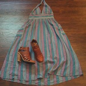 NWT UO Backless halter dress with Pockets!